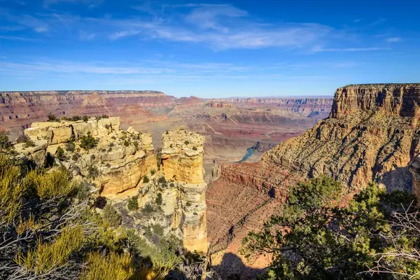 Canyon Landscape Gorge Grand Canyon Colorado River View Mather Point — Stock Photo, Image