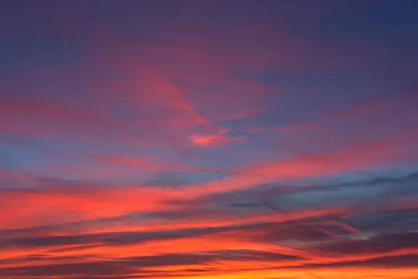 Sunset Evening Sky Franconia Bavaria Germany Europe — Stock Photo, Image