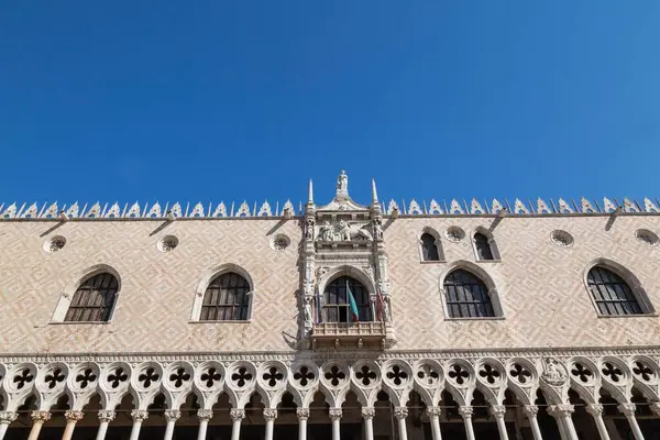 Doge Palace Venetian Gothic Architectural Style Mark Square San Marco — Stock Photo, Image