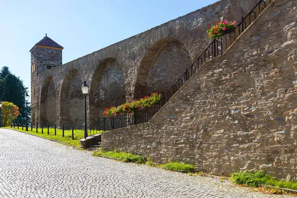 Old City Wall Zschopauer Tor Marienberg Ore Mountains — Stock Photo, Image
