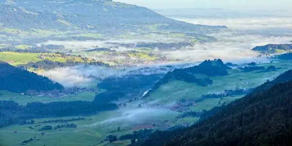 Panorama Schattenberg Illertal Allgaeu Bavaria Germany Europe — Stock Photo, Image