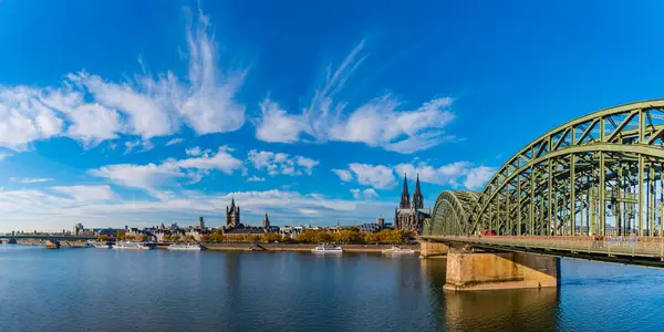 Gross Martin City Hall Cologne Cathedral Hohenzollern Bridge Old Town — Stock Photo, Image