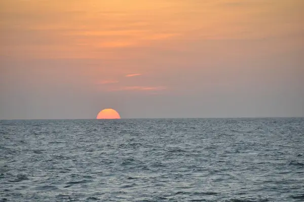 Sonnenuntergang Über Dem Meer Negombo Sri Lanka Asien Publicground Asien — Stockfoto