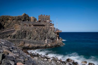 Former port, Banana loading point, Castillo del Mar, Vallehermoso, La Gomera, Canary Island, Spain, Europe clipart