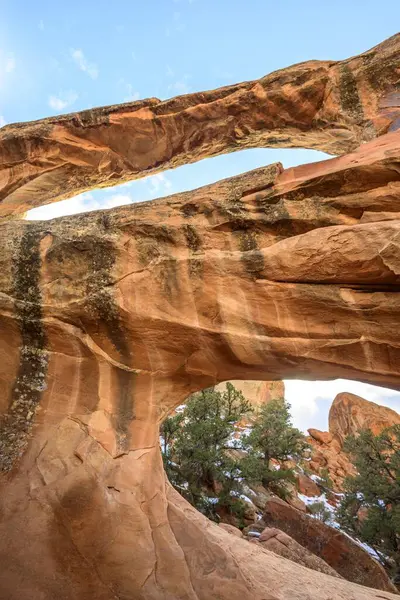 Rock Arch Sand Dune Arch Arches National Park Moab Utah — Stock Photo, Image