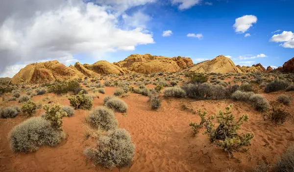 Rainbow Vista Rochas Arenito Vermelho Deserto Mojave Formação Arenito Valley — Fotografia de Stock
