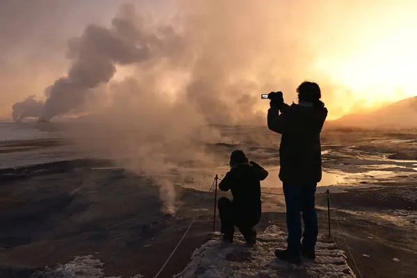 Steaming Solfatars Reykjalith Northern Island Island — Stock Photo, Image