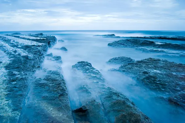 stock image Rocky seacoast, Beiguan, Yilan, Taiwan, Asia