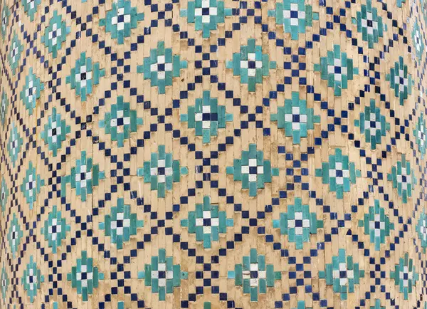 stock image Close-up of tilework at Nadir Divan-begi Madrasah, Nadir Divanbegi Medressa, Bukhara, Uzbekistan, Asia