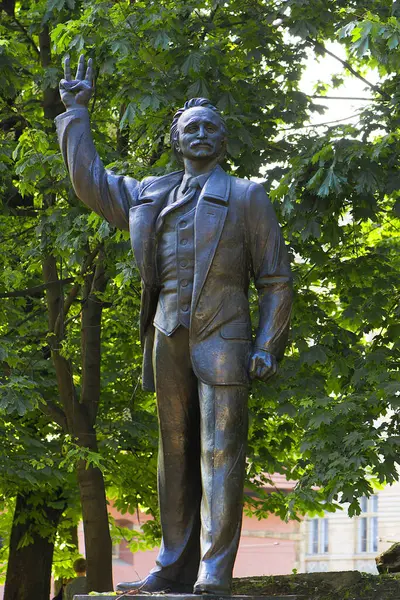 stock image Statue of Vyacheslav Chornovil, symbol of freedom of Ukraine, Lviv, western Ukraine, Ukraine, Europe