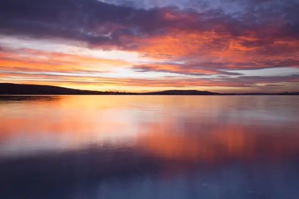 stock image Sunset over Lake Constance, view from Hegne, evening light, Baden-Wrttemberg, Germany