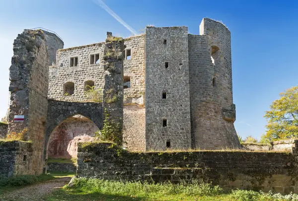 stock image Grfenstein Castle Ruin, Merzalben, Palatinate Forest nature park, Palatinate, Rhineland-Palatinate, Germany