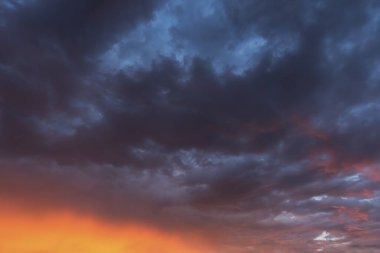 Dramatic Cloudy Sky, Evening Sky, Bavaria, Germany, Europe clipart