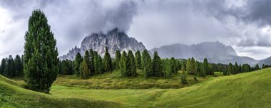 Peitlerkofel at the pass summit Wrzjoch, South Tyrolean Dolomites, Italy, Europe  clipart