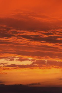 Red coloured clouds in the evening sky, Bavaria, Germany, Europe clipart