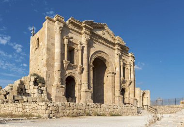 Arch of Hadrian, Jerash, Jordan, Asia clipart