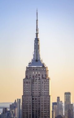 View of Empire State Building from Top of the Rock Observation Center, Rockefeller Center, Manhattan, New York City, New York State, USA, North America clipart