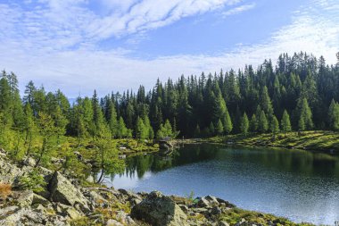 Mountain lake Untersee, Schladminger Tauern, Styria, Austria, Europe clipart