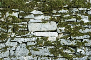 Dry masonry, mossy wall of natural stones, Wlzburg Fortress, Weissenburg in Bavaria, Altmhltal, Middle Franconia, Franconia, Bavaria, Germany, Europe  clipart