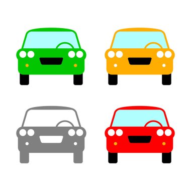 Beyaz arkaplanda araba vektör simgesi