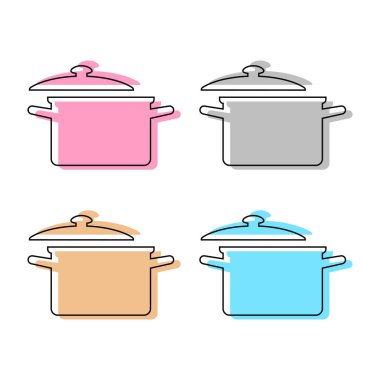 Beyaz arkaplanda ot vektörü simgesi