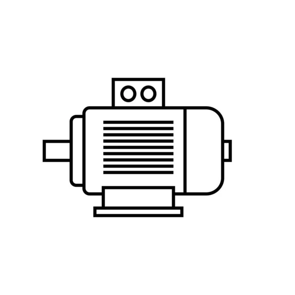 Elektromotor Vektor Symbol Auf Weißem Hintergrund — Stockvektor