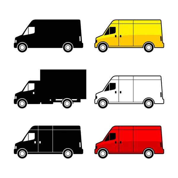 Delivery Van White Background Vector Illustration — Stock Vector