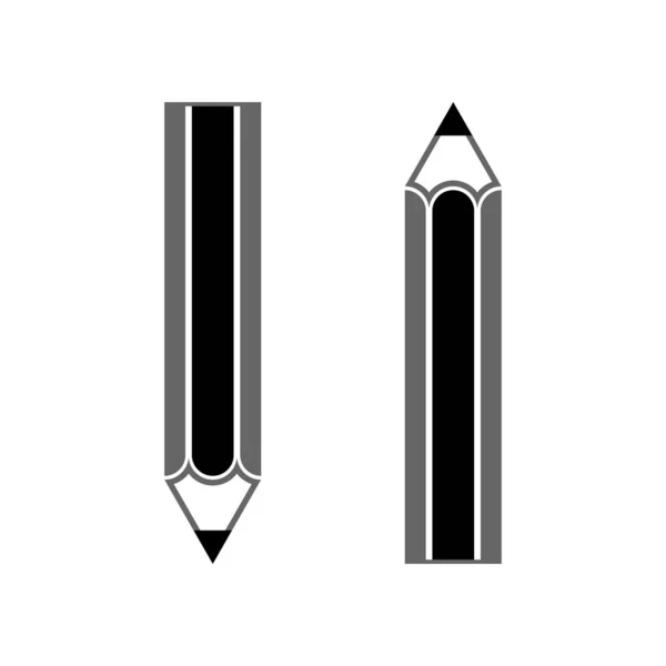 Ceruza Vektor Ikon Fehér Háttér — Stock Vector