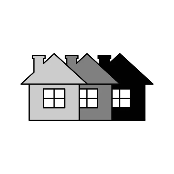 Haus Vektor Symbole Auf Weißem Hintergrund — Stockvektor
