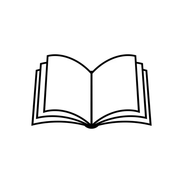 Icona Vettoriale Libro Sfondo Bianco — Vettoriale Stock