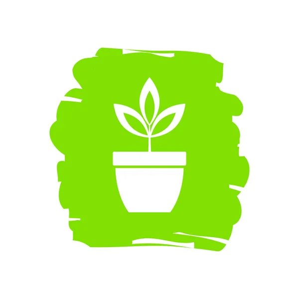 Plante Pot Icône Vectorielle — Image vectorielle