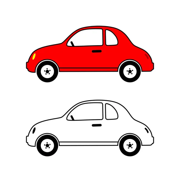 Auto Vektorsymbol Auf Weißem Hintergrund — Stockvektor