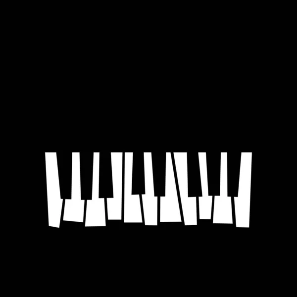 ピアノキーで音楽の背景 ベクターイラスト — ストックベクタ
