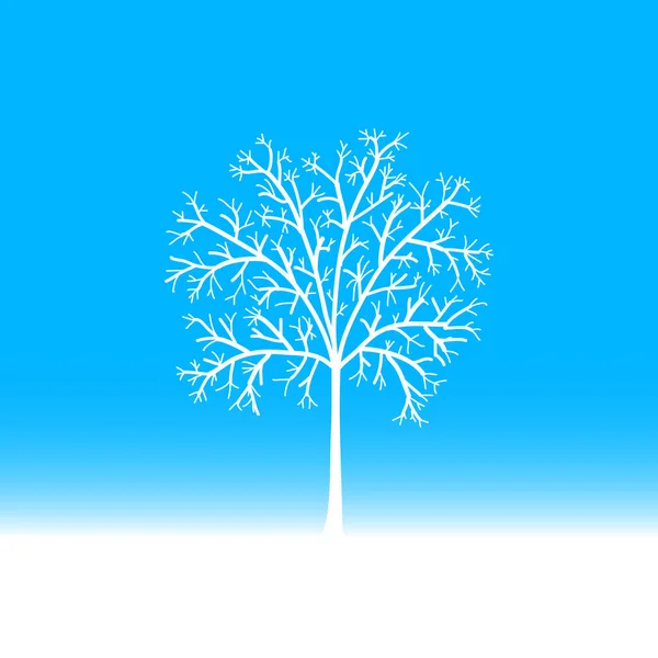 Zimowy Pejzaż Drzewa Ilustracji Wektorowych — Wektor stockowy