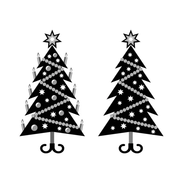 Vánoční Strom Bílém Pozadí — Stockový vektor