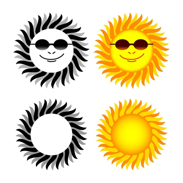 Векторна Іконка Сонця Білому Фоні — стоковий вектор