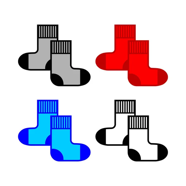 Socken Vektor Symbole Auf Weißem Hintergrund — Stockvektor