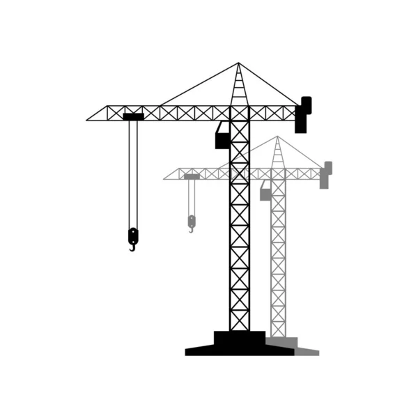 Tower Crane Icon Vector Illustration Royalty Free Stock Illustrations