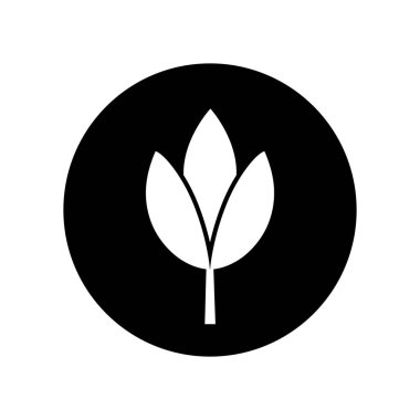 Vektör simgesi beyaz arka plan üzerinde bitki