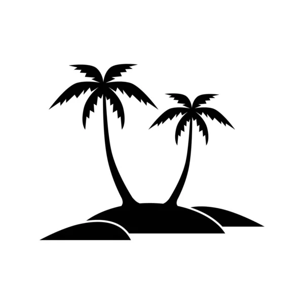 Ostrovní Vektorové Ikony Bílém Pozadí — Stockový vektor