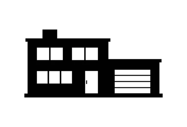 Icône Vectorielle Maison Sur Fond Blanc — Image vectorielle