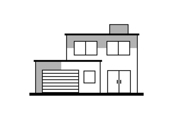 白色背景上的房子矢量图标 — 图库矢量图片