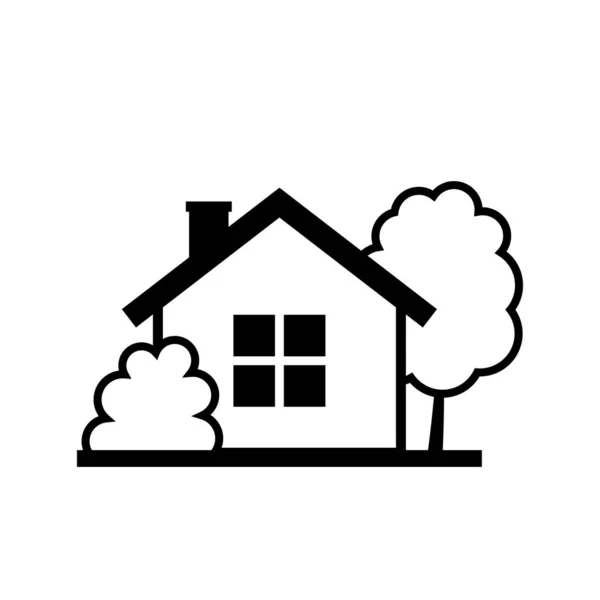House Vector Icon White Background Stock Vector