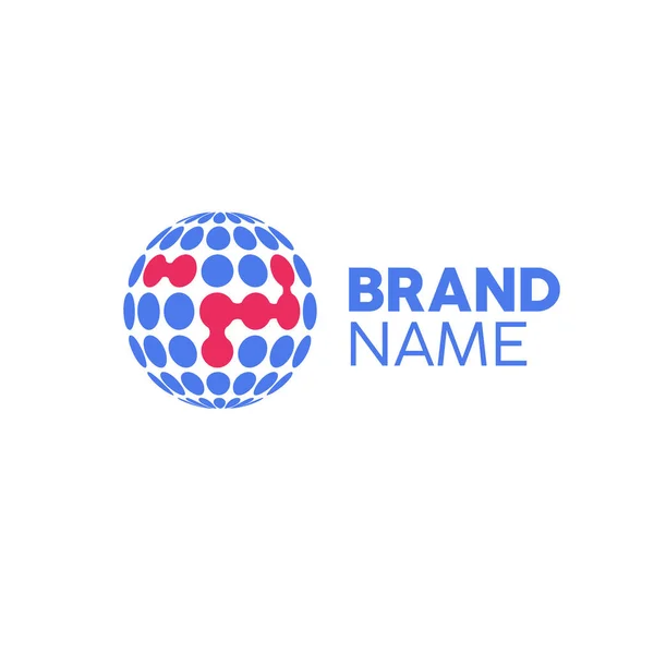 Araştırma bilimi için tıbbi logot teknolojisi laboratuvar molekülü..