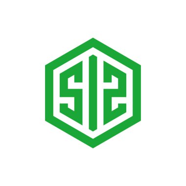 Yaratıcı harf SIS logo tasarımı, altıgen logo tasarımı