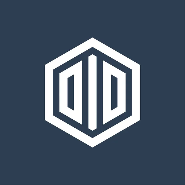 Δημιουργικό Γράμμα Σχεδιασμός Λογότυπου Oio Στυλ Επίπεδου Σχεδιασμού — Διανυσματικό Αρχείο