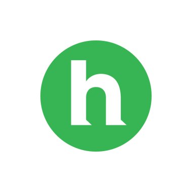 Harf h simge vektörü, alfabe h logo tasarımı