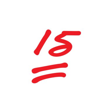 15 puan test puanı, 15 puan not puanı, vektör illüstrasyonu