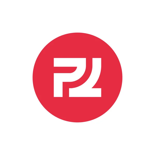Plの文字のロゴデザイン 創造的な現代のタイポグラフィのロゴベクトル — ストックベクタ