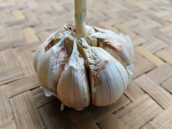 Σκόρδο Allium Sativum Συστατικά Για Μαγείρεμα — Φωτογραφία Αρχείου